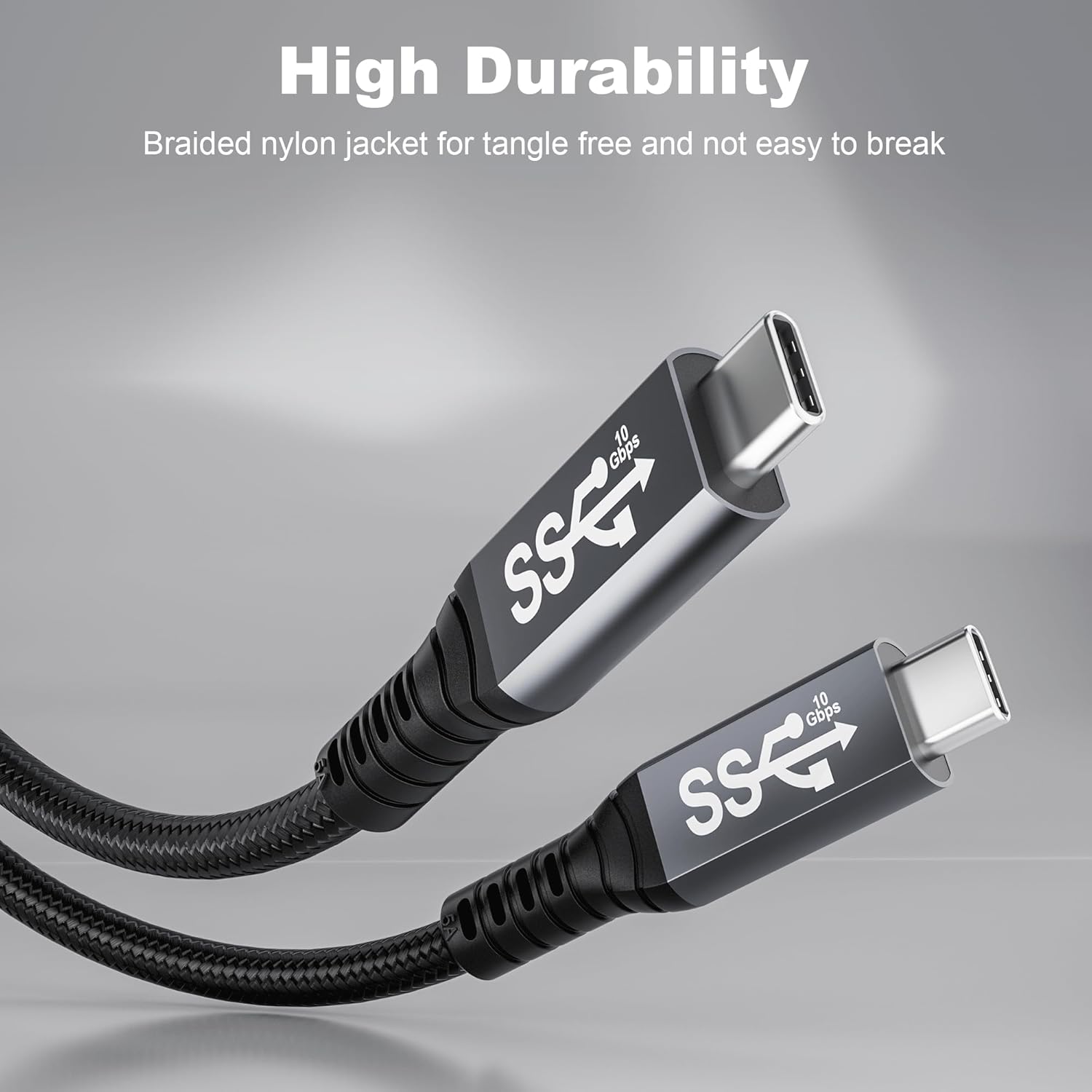 2pack USB c Cable 3.3FT,usbc to usbc 3.1,10gbps Data Transfer USB-c Video 4K Monitor Cable 100W High Speed Fast Charging Cord Compatible with Thunderbolt3