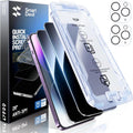 SMARTDEVIL 2+2Pack Privacy Screen Protector for iPhone 14 Pro Max with Camera Lens Protector,Shatterproof Tempered Glass [True 28°Anti Spy][9H Hardness][Auto Dust-Elimination Install][Bubble Free]