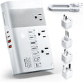 DOACE 500W Universal Travel Adapter 220V to 110V Voltage Converter, Pure Sine Wave European Travel Plug Adapter Converter, Transformer for US to Most Europe，UK/AU/EU/IT with 3 US Outlets & 4 USB