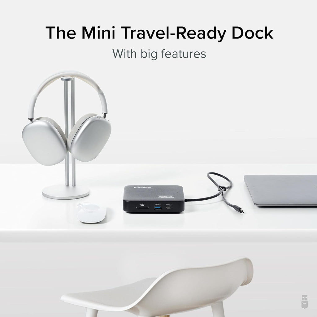 Plugable 7-in-1 USB-C DisplayLink Dock – Dual 4K HDMI (Requires DisplayLink Driver), 100W PD Charging, USB4 & Thunderbolt Compatible, Gigabit Ethernet, USB-A/C, SD Card – for Mac & Windows Laptops