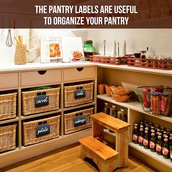 Basket Labels Clip On for Pantry Organization and Storage Baskets Bin Labels - Image 2