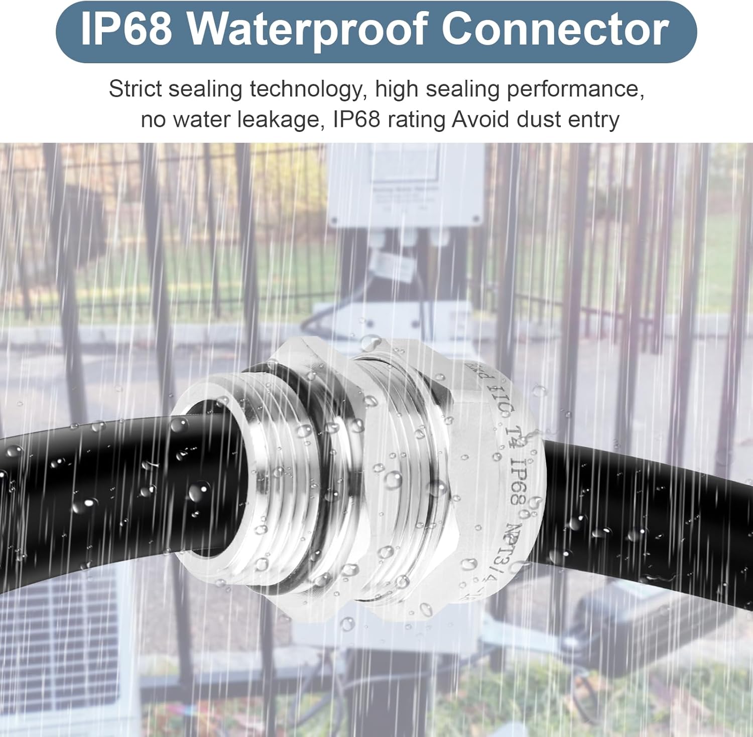 NPT 3/4" Stainless Steel Waterproof Cable Gland IP68 Waterproof Cable Gland Adjustable 13-18mm Cable Gland Protectors - 2 Pcs