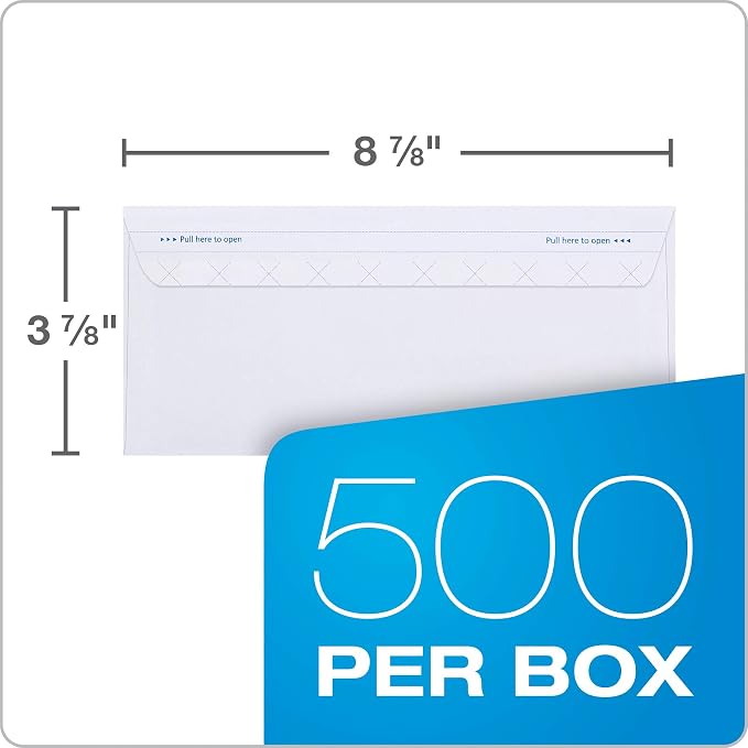 Columbian #9 Security Envelopes, 500 Pack, Double Window Self Seal Envelopes - Image 6