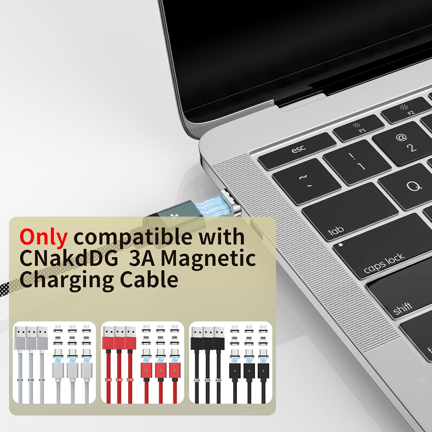 Magnetic Connector Tips Head for USB-C Android Devices (5 Pack), only Compatible 3A Magnetic Charging Cable