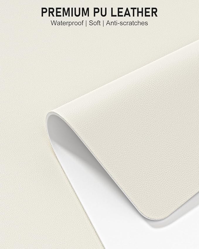 Desk Pad, 35.5" x 17" PU Leather Non-Slip Desk Mat Large Mouse Pad - Image 3