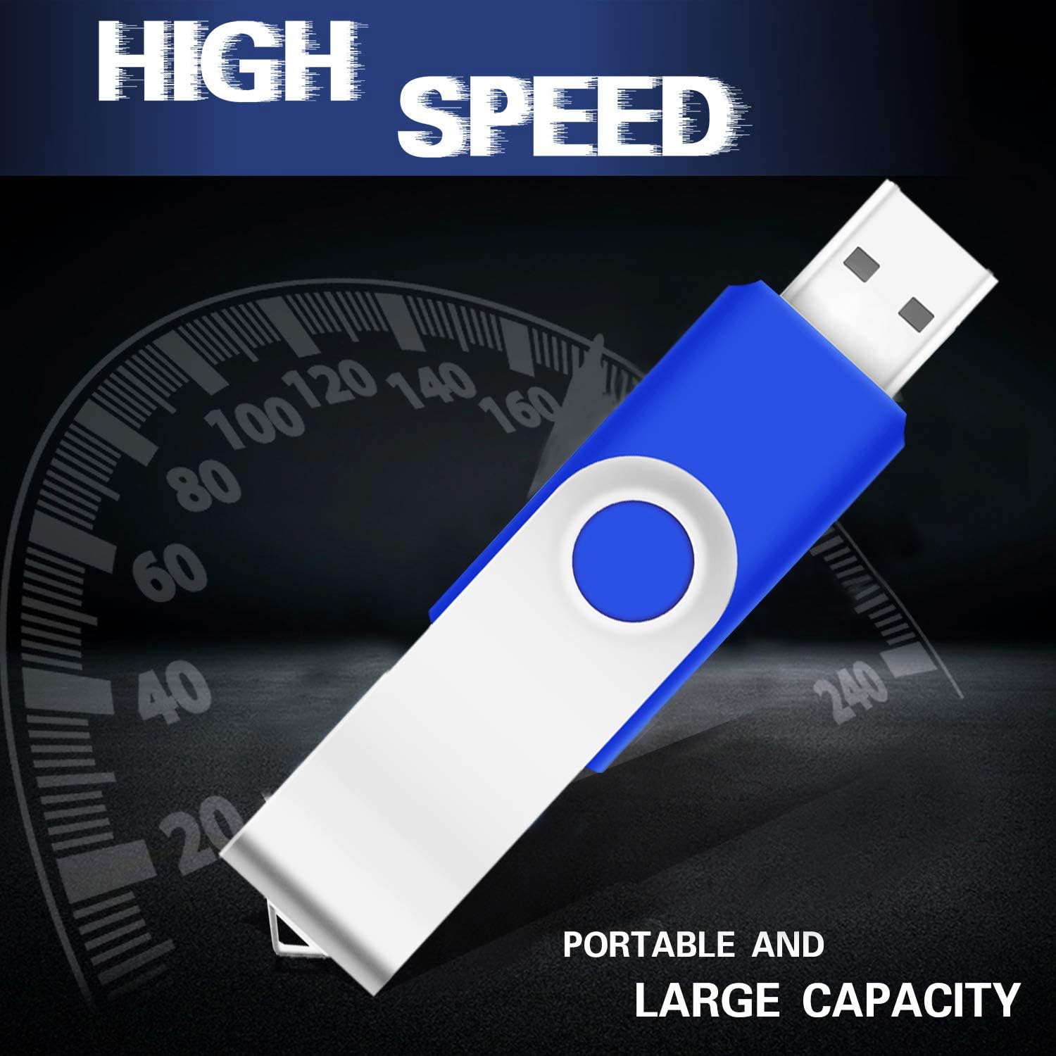 EASTBULL 4GB USB Bulk Flash Drives 100 Pack USB 2.0 Flash Drives Bulk USB Drives Bulk Thumb Drive Pack Memory Stick (Blue 100Pack)