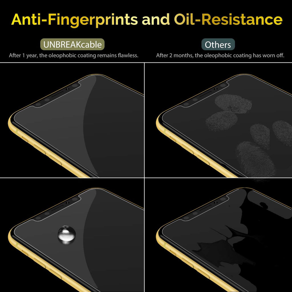 UNBREAKcable Screen Protector for iPhone 11/ iPhone XR 2 Pack, [Easy Installation Frame] [Anti-Scratch] [Anti-Fingerprint] [Bubble Free] Double Defense Premium Tempered Glass for iPhone 11/ XR 6.1"