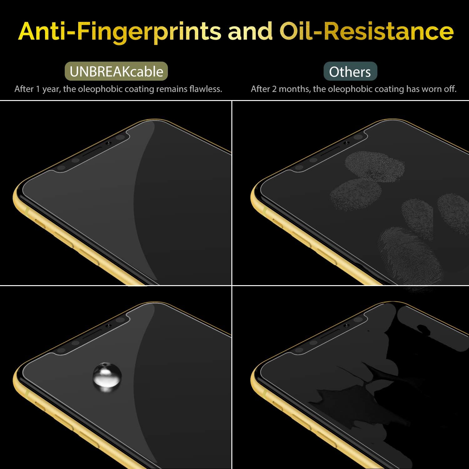 UNBREAKcable Screen Protector for iPhone 11/ iPhone XR 2 Pack, [Easy Installation Frame] [Anti-Scratch] [Anti-Fingerprint] [Bubble Free] Double Defense Premium Tempered Glass for iPhone 11/ XR 6.1"