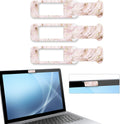 Webcam Cover, 3 Pieces, Laptop Camera Cover, Privacy Shielding Capacity is Twice as Big as The Traditional, Suitable for Computer Mobile Phones, laptops, Tablets and so on (Golden Marble)