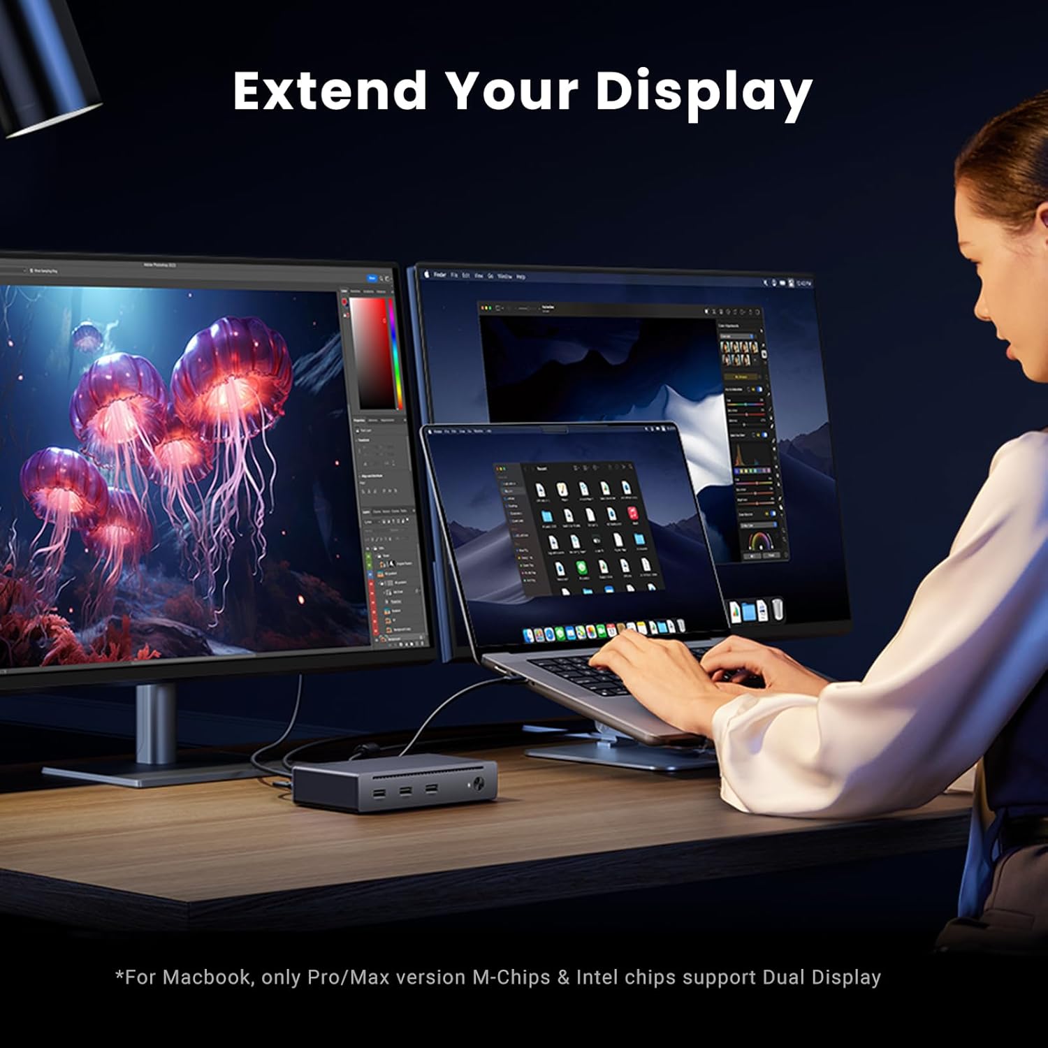 UGREEN Revodok Max 208 Thunderbolt 4 Dock 8-in-1 40Gbps TB4 Hub 3 x TB 4 Dual 4K@60Hz or Single 8K Display, 85W Charging, Gigabit Ethernet, 3 x USB A 3.2 for Mac M1/M2/M3/M4 Pro/Max
