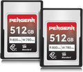 Pergear 512GB CFexpress Type A Memory Card VPG200, Up to 800MB/s Read Speed & 780MB/s Write Speed for 4K 120P,8K 30P Recording (2-Pack)
