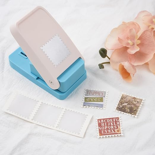 2Pcs Stamp Punch 1x0.8 Inch Scalloped Rectangle Puncher & 1.5 Inch Square Hole - Image 6