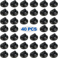 Magnetic Cable Zip Tie Mounts Clips Multipurpose Zip Ties Mount Base Holder Black Wire Cable Holder Mount Wire Clips Management for Home Office Marine Electrical Wiring (Black, 40 Piece)