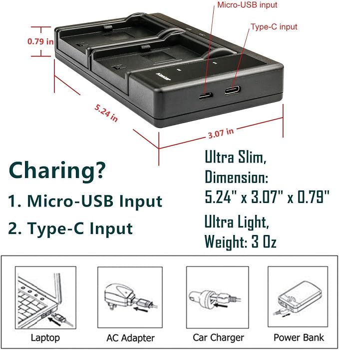 Kastar 1-Pack Battery and LTD2 USB Charger Replacement - Image 5