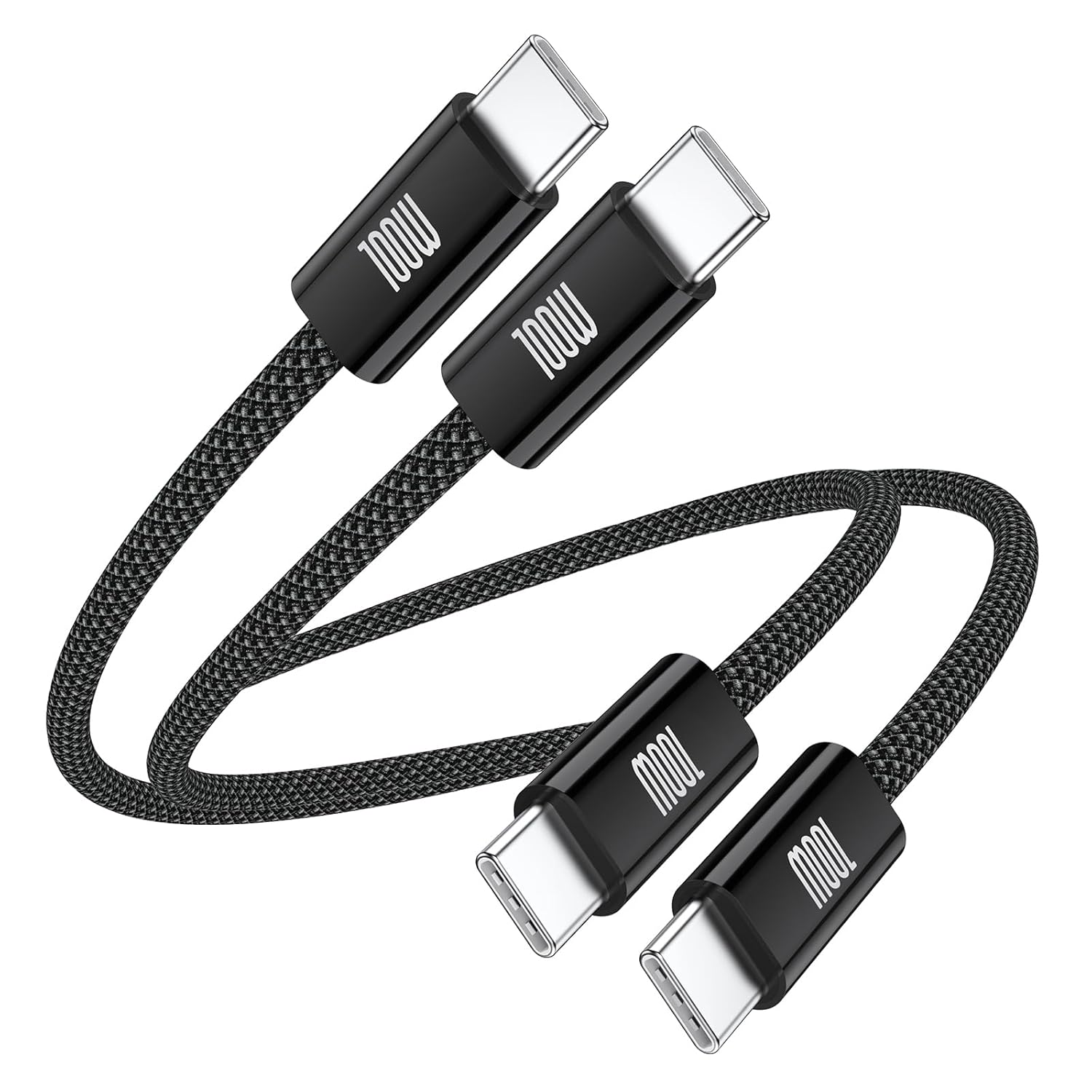 USB C to USB C Cable 3ft, 2-Pack 100W USBC to USBC Fast Charger Cord, Braided Type C to C Charger Cable Fast Charging for iPhone 17 16 15 Pro Max Plus,MacBook Pro,i Pad Pro,Samsung S25/S24 Ultra,Pixel