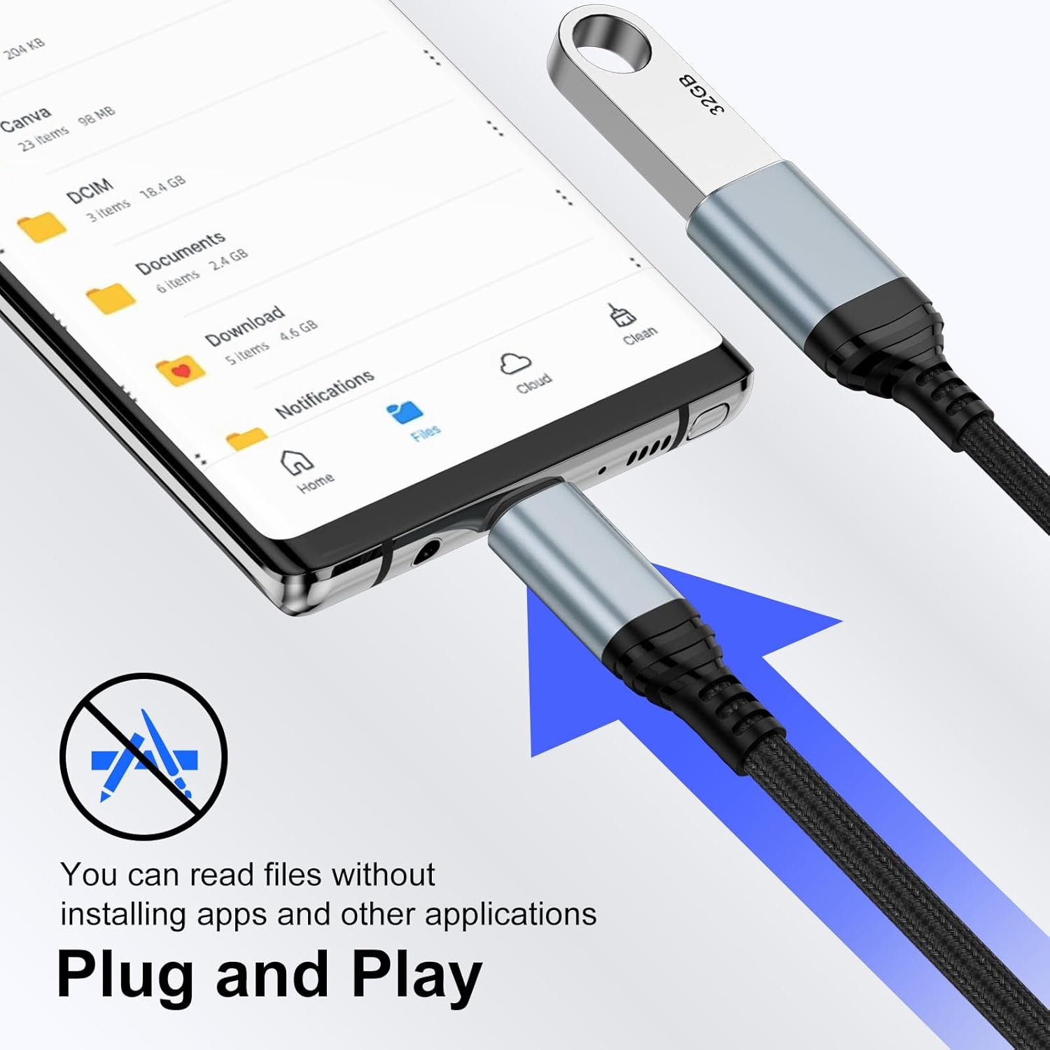 USB to USB C Adapter, Fast 5Gbps USB 3.0 OTG Adapter, USB A Female to Type C Dongle for iPhone 16/15, MacBook Pro/Air, iPad Pro/Air, Galaxy, Pixel and More