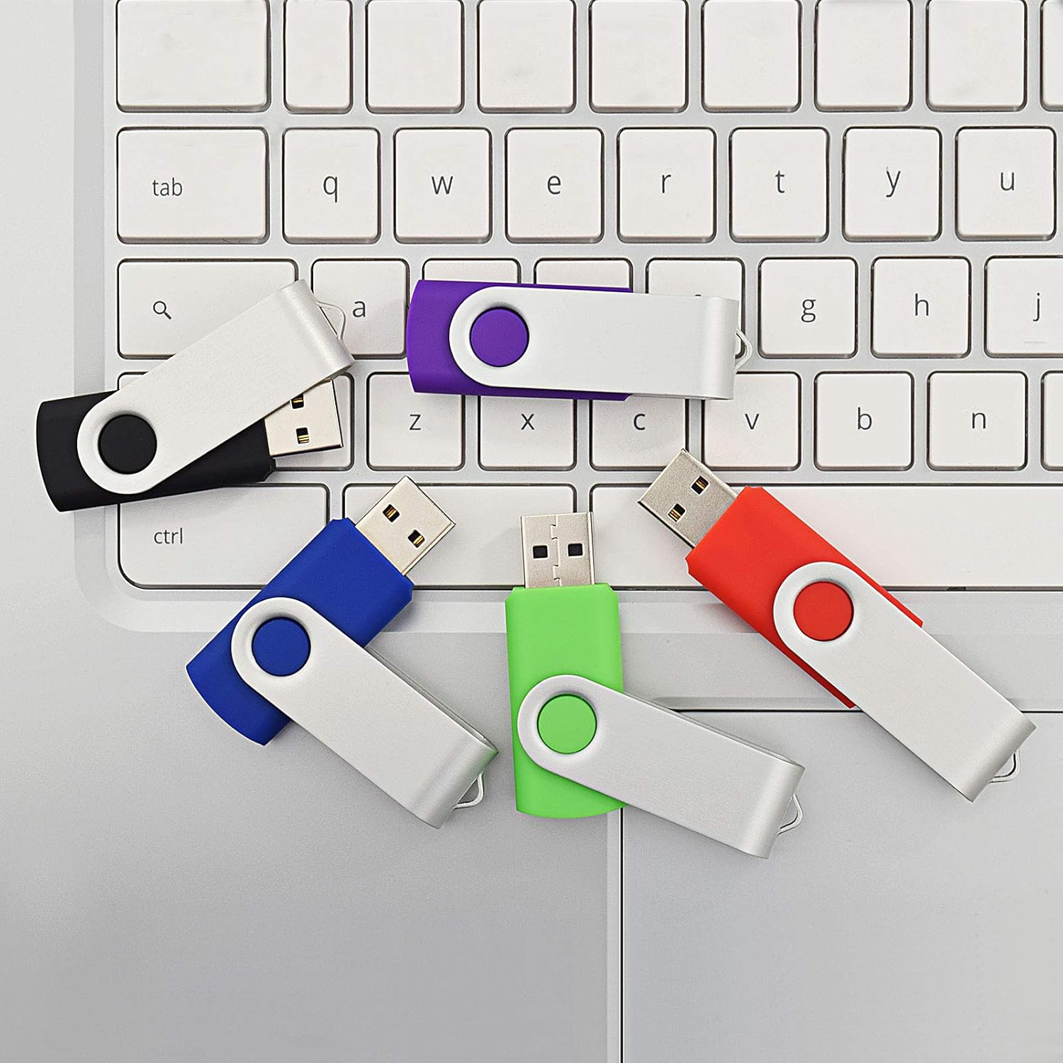 KOOTION 64GB USB 3.0 Flash Drives 10 PCS Memory Stick 3.0 Thumb Drives Pen Drives (Mixcolored)