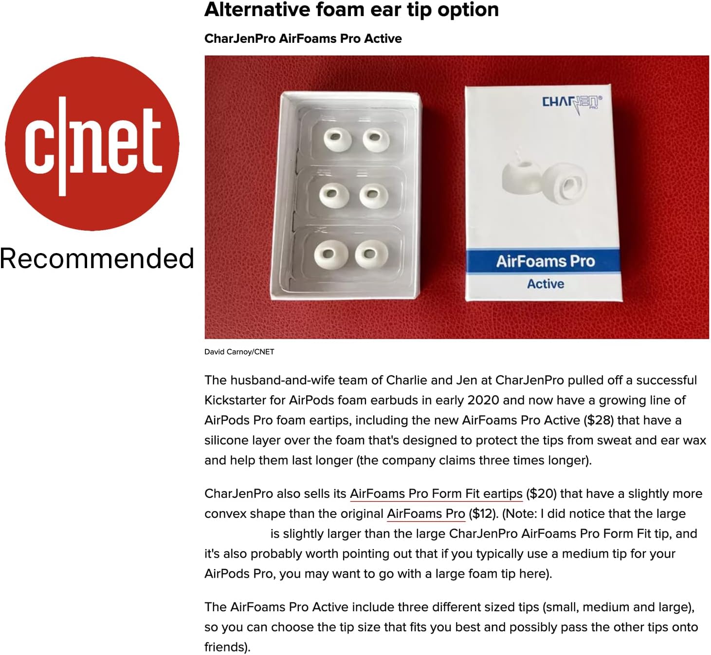 Patented Design Memory Foam Ear Tips for AirPods Pro and AirPods Pro 2 w/Silicone Shield. AirFoams Pro Active 2.0 Lasts 5X Longer. Replacement Tip. As seen on Kickstarter. (S/M/L, White)