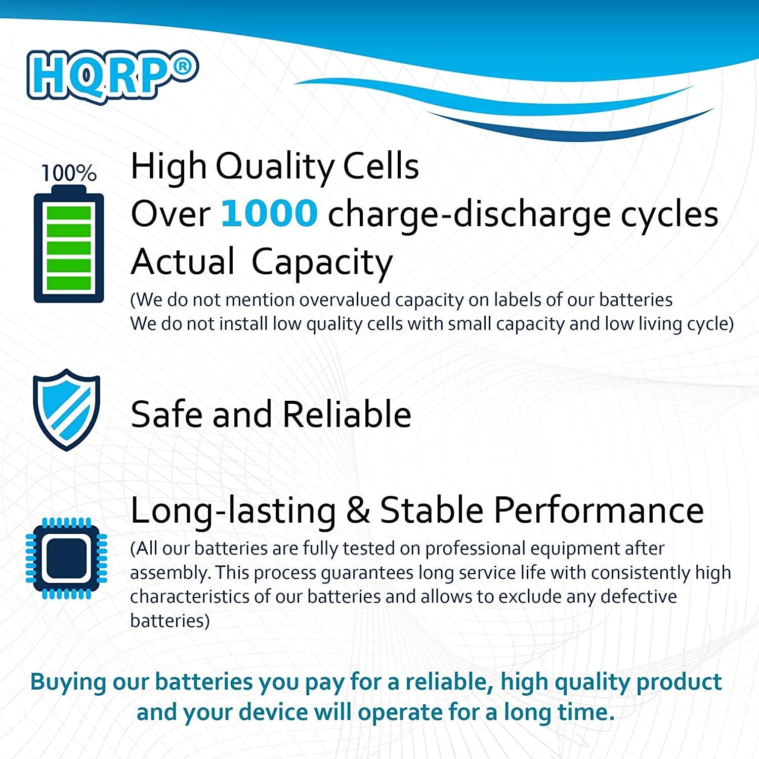 HQRP Cordless Phone Battery Compatible with VTech BT162342 / BT262342 / 89-1347-01-00/8913470100 / 89-1347-02-00/8913470200 / 2SNAAA70HSX2F Replacement