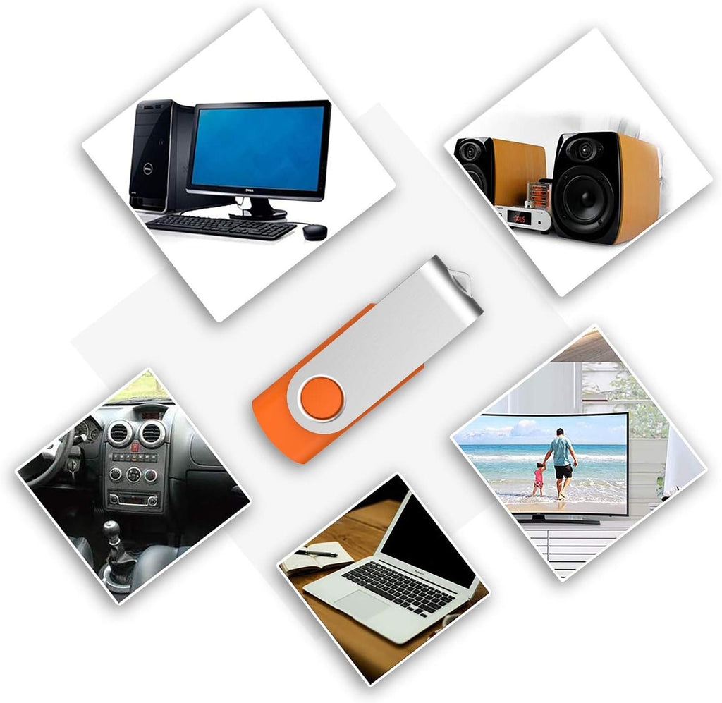 KOOTION 64GB USB 3.0 Flash Drives 10 PCS Memory Stick 3.0 Thumb Drives Pen Drives (Mixcolored)