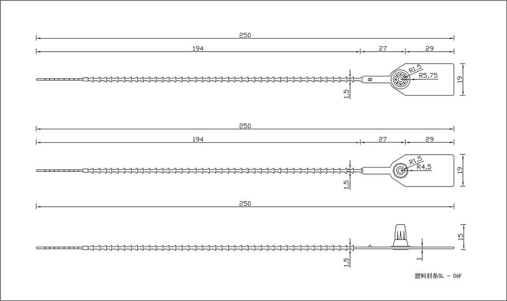 Leadseals(R) 100 Plastic Tamper Seals, Zip Ties for Fire Extinguishers Pull Tite Security Tags Numbered Disposable Self-Locking Tie 250mm Length (Red)