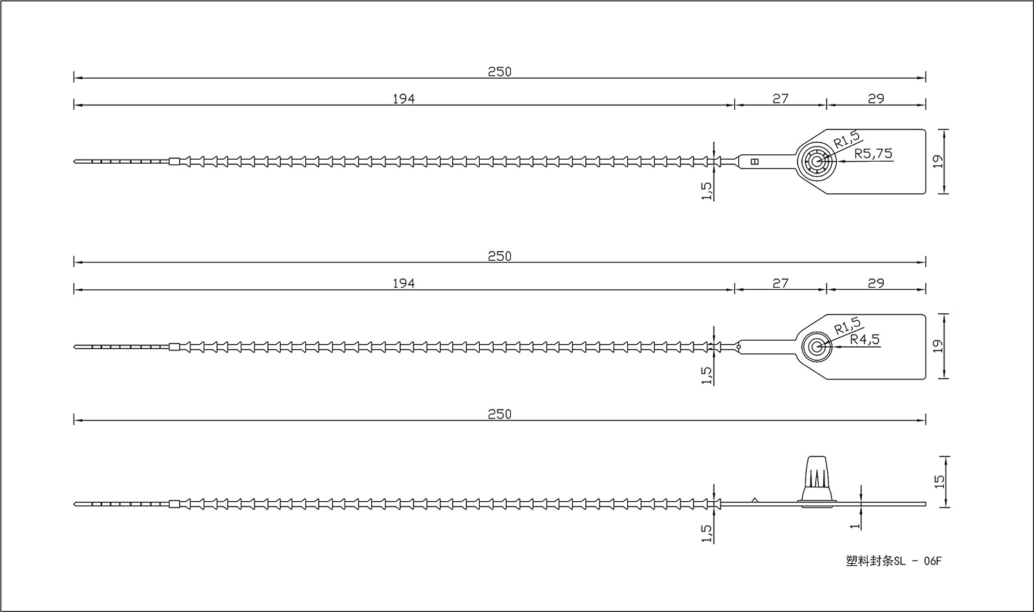 Leadseals(R) 100 Plastic Tamper Seals, Zip Ties for Fire Extinguishers Pull Tite Security Tags Numbered Trailer Seal Disposable Self-Locking Tie 250mm Length (Blue)