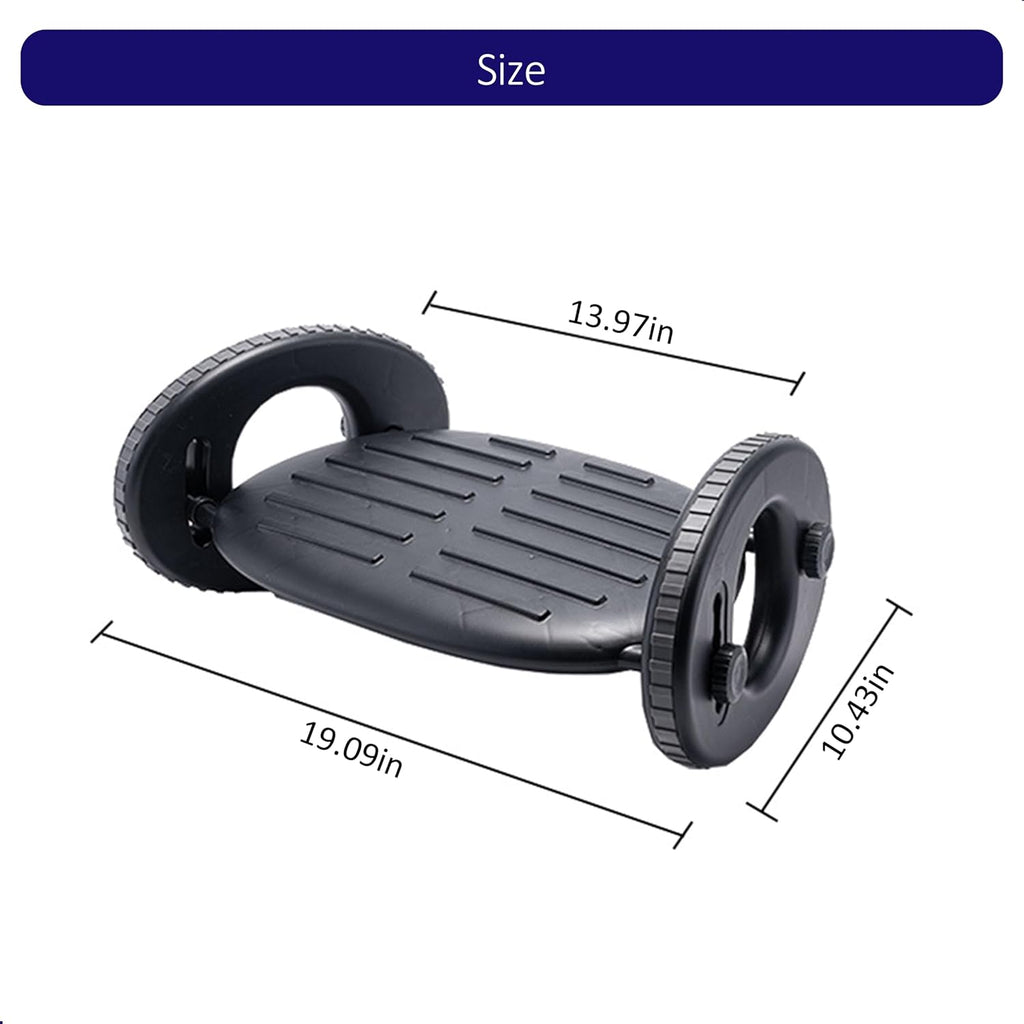 Under Desk Footrest – 4-Level Angle Adjustment & Active Rocker Feature, Durable ABS Foot Support, Anti-Slip Design, Ideal for Office, Home, Travel & Posture Correction