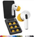 Foam Masters Ultra-Premium Memory Foam Ear Tips for AirPods Pro 1st & 2nd Gen | 3 Pairs | Black Magic Ver 6.0 | Secure | Comfort | Better Noise Cancel | Replacement Buds – Orange, Assorted S/M/L