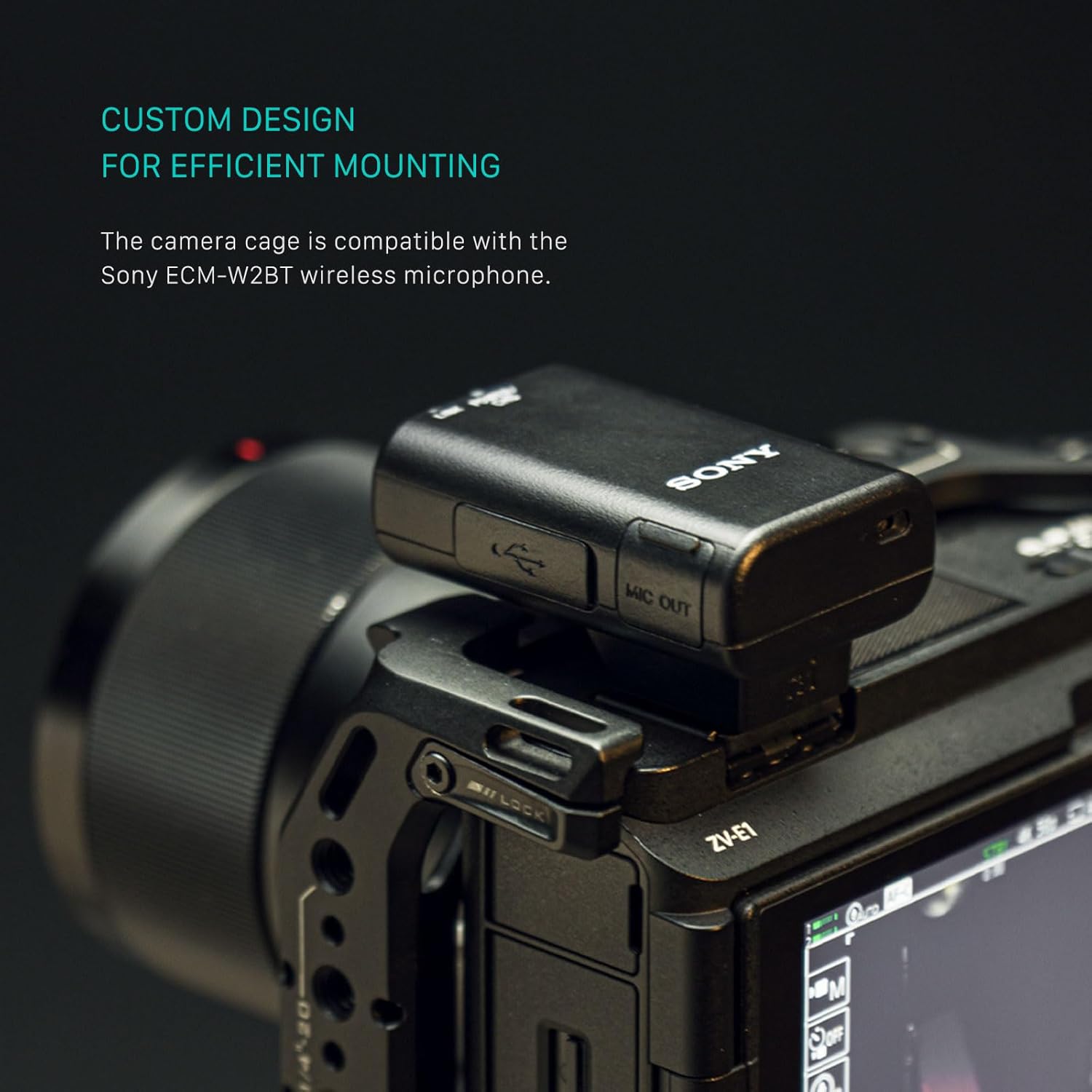 Tilta Full Camera Cage for ZV-E1 Lightweight Kit | Includes Full Cage, Top Handle, 1/4"-20" to NATO Adapter | Cold Shoe, NATO Rail, M3 and 1/4"-20 Threads Mounts | Silver
