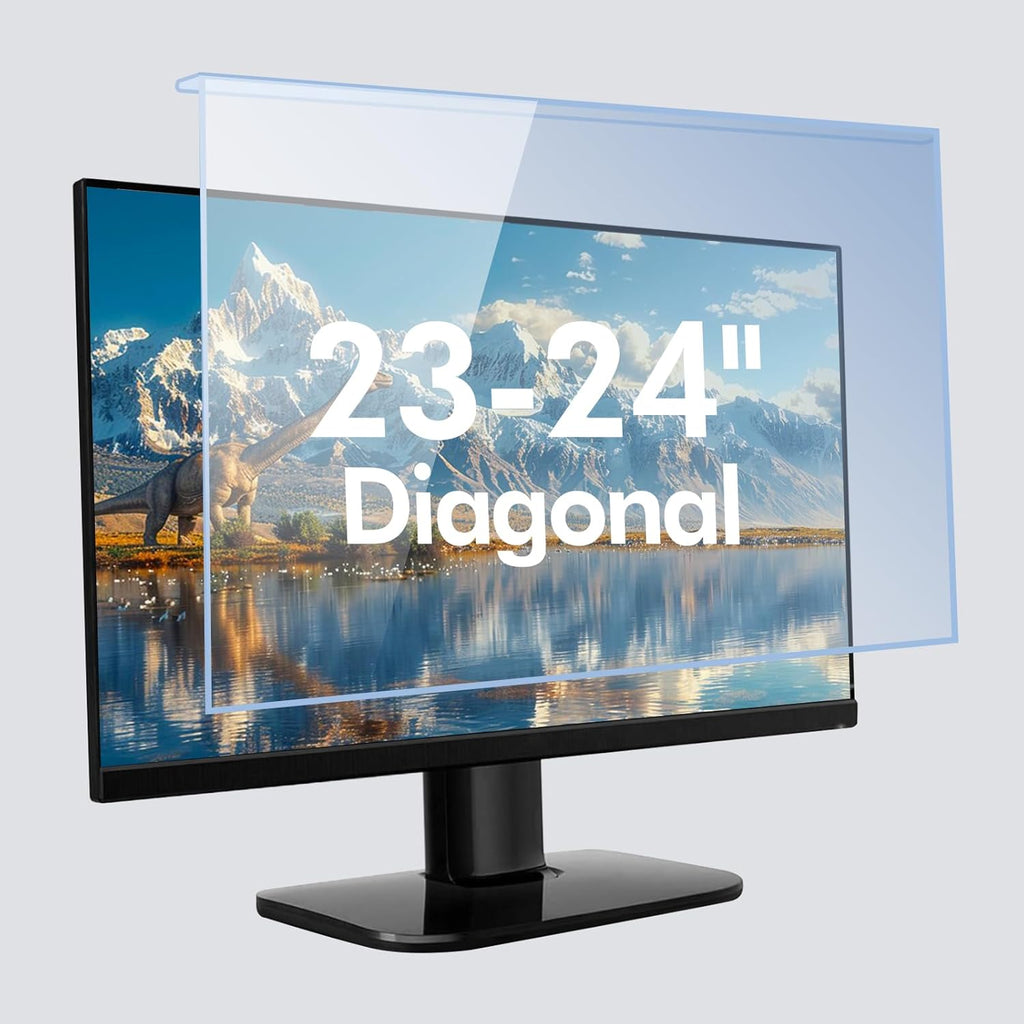 23-24 Inch Blue Light Filter for Computer Monitor, Computer Screen Blue Light Blocker Panel for 23, 23.6, 23.8, 24 Inch Diagonal Widescreen Desktop PC iMac Monitor, HD Not Anti-Glare