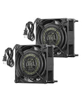 DEWENWILS 2 Pack 120V AC Fan, Waterproof Exhaust Fan 80mm, 14W 2470RPM 21CFM, DIY Cooling Fan for Refrigerator, Computer Case, Compressor Engine, Generator, UL Listed