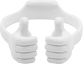 Honsky Thumbs-up Cell Phone Stand Holder, Tablet Stand Cradle for Desk Desktop Smartphone Cellphone Mobile Phone Tablets – Universal Adjustable Flexible, White