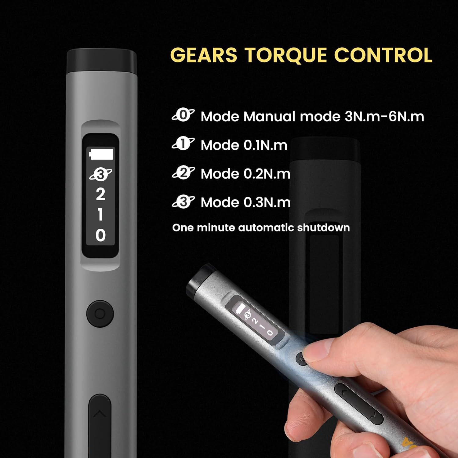 Mini Electric Screwdriver Set 3.7V, Precision Electric Screwdriver Cordless 80-in-1, 4 Torque Settings, 60 S2 Metal Bits, Magnetic Storage, Repair Tool for Electronics Watch Laptop Clocks Cameras
