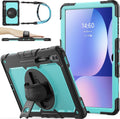 SEYMAC stock Case for Samsung Galaxy Tab S10 Ultra / S9 Ultra Tablet Case 14.6'' with Screen Protector, Pencil Holder, 360 Rotate Stand, Hand Strap, Shoulder Strap, Skyblue1