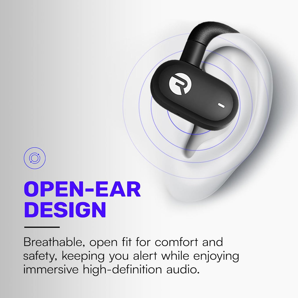 Raycon Everyday Open Earbuds – True Wireless Open Ear Bluetooth Headphones, Hook Design, IPX5 Water Resistant, 40 Hours of Battery Life (Blue)