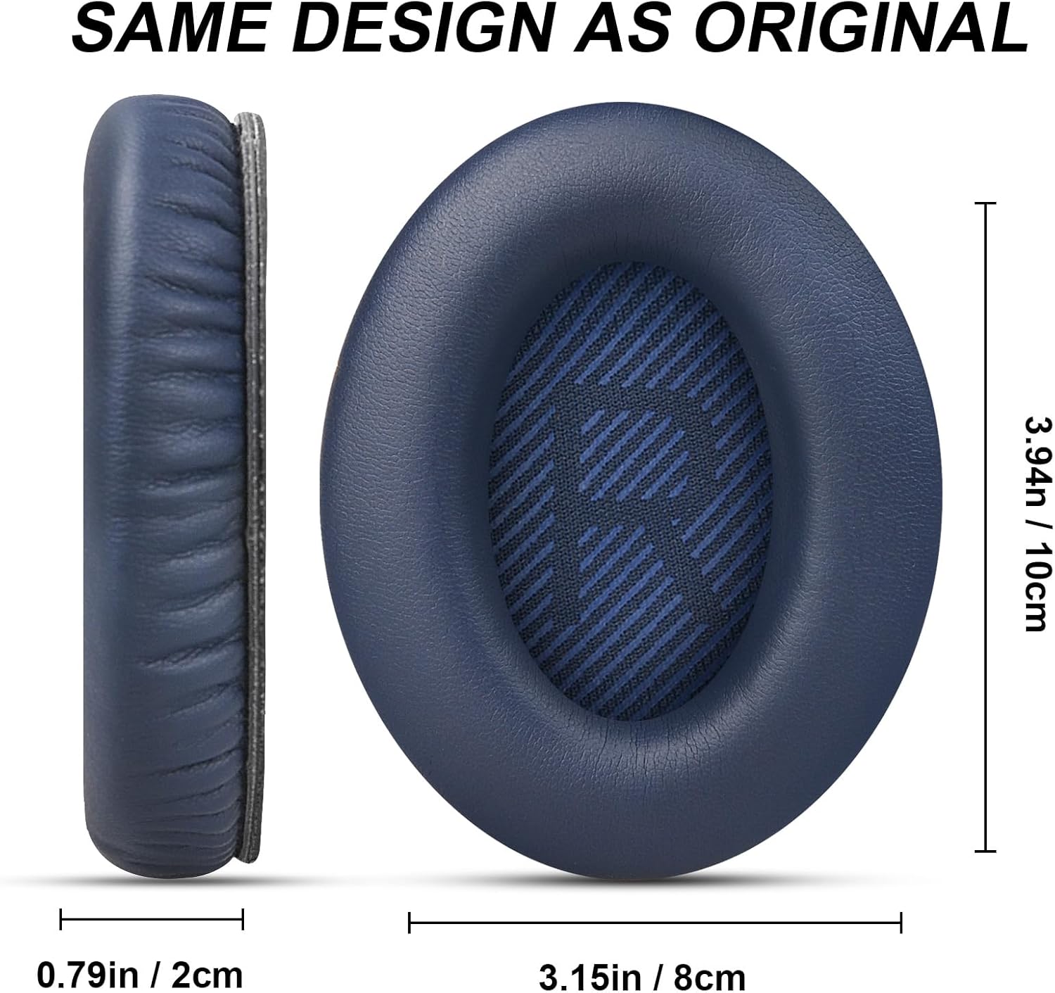 Premium Replacement Ear Pads for Bose QC35 & QC35ii Headphones by GEVO- Comfortable Adaptive Memory Foam and Extra Durable - Fits QuietComfort 35 & 35ii / SoundLink 1&2 AE（Over-Ear（Blue）