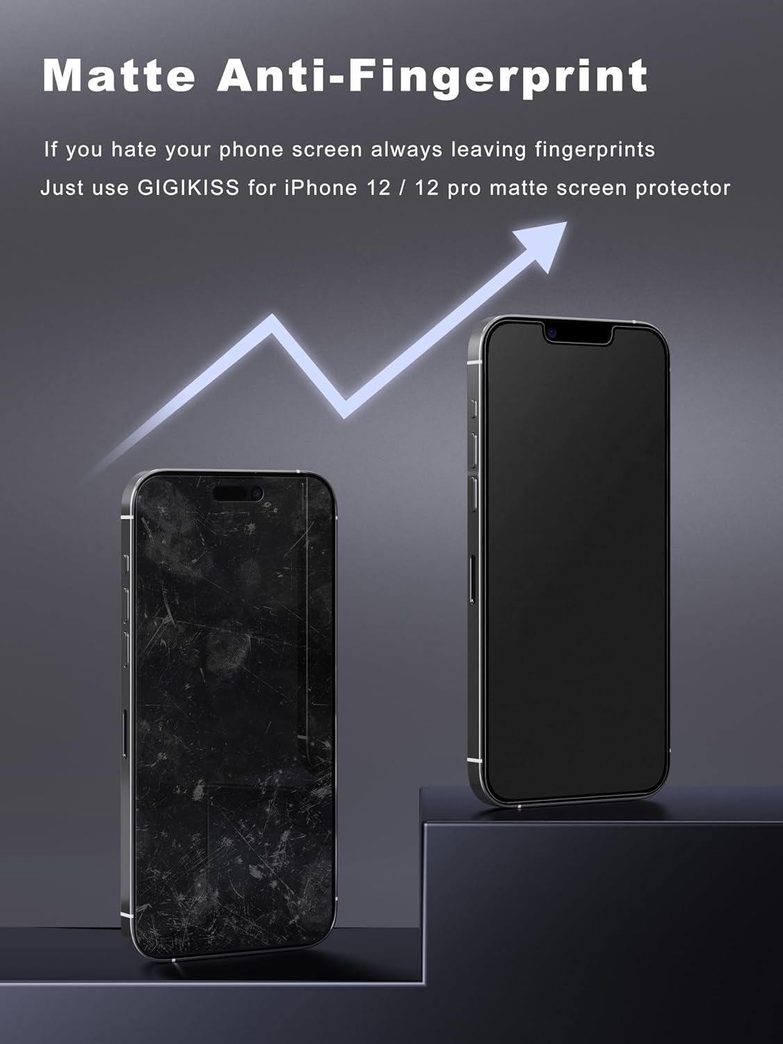 2 Pack Matte Screen Protector for iPhone 12/12 pro -6.1 inch, Anti-Fingerprint & Anti-Glare Screen Protector Tempered Glass Easy Installation