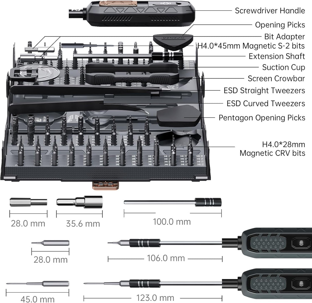 Mini Precision Screwdriver Set,JAKEMY 180 in 1 Laptop Screwdriver Repair Tool Kit,Magnetic Multi-Bit Tiny Screwdriver Bit Kit for DIY,Computer,PS5,Xbox,RC Car,Jewelers,Glasses,Watch,Home
