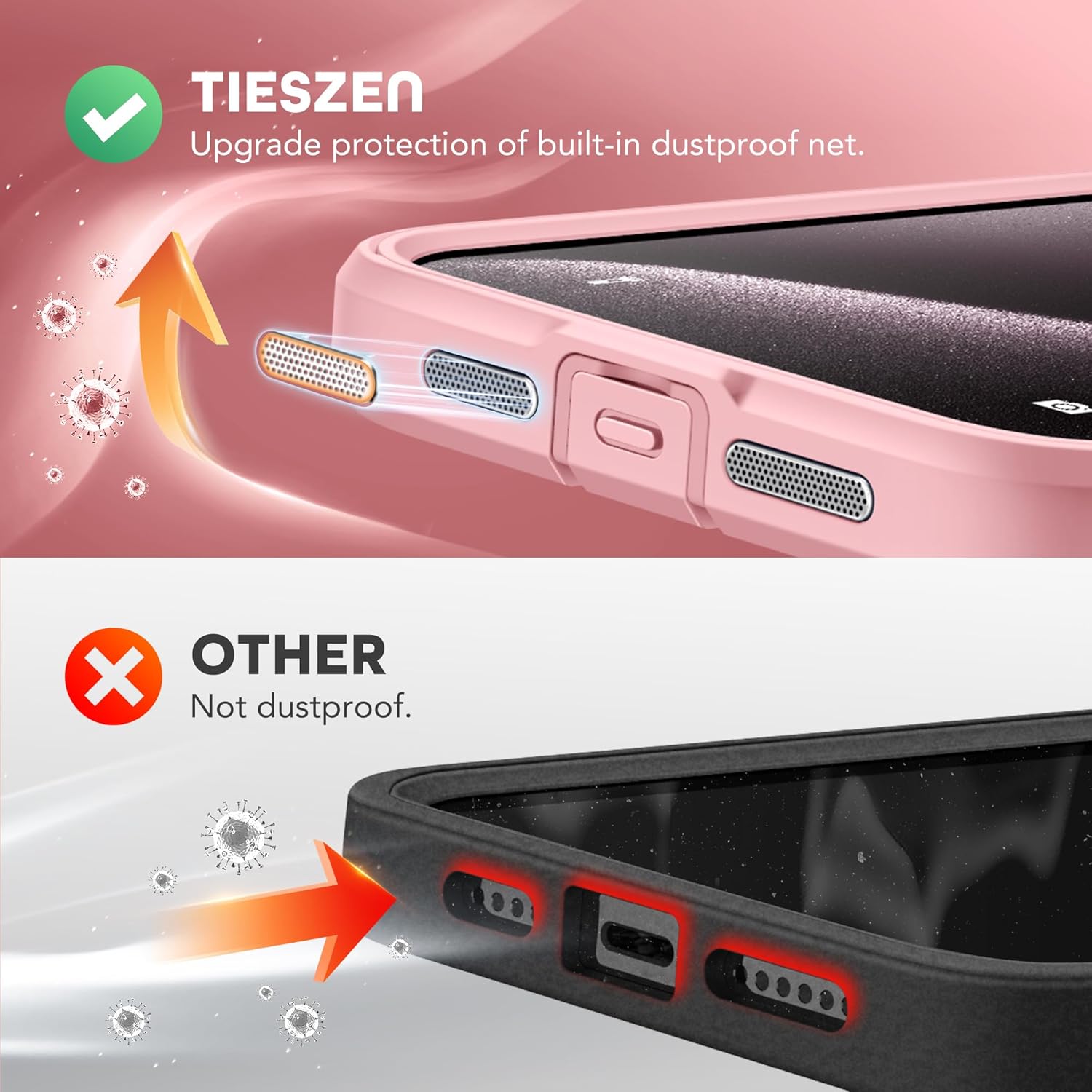 Magnetic for iPhone 15 Pro Max Case, Compatible with MagSafe, Built-in Privacy Screen Protector and Camera Protection, Anti Spy Full Body Dustproof Shockproof Hard Phone Case 6.7", Pink