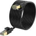 YixHG CAT 8 Ethernet Cable 400 ft, Internet Network Cord, 40Gbps 2000Mhz LAN Wires, High Speed SSTP LAN Cables with Gold Plated RJ45 Connector for Router, Modem, Gaming, Xbox (400 ft)