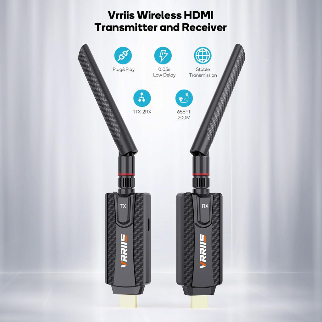 Wireless HDMI Transmitter and Receiver,Plug and Play,1080P Wireless HDMI Extender Kit Support 2.4GHz and 5GHz for Streaming Video from Laptop,Pc,TV Box to Monitor,TV,Projector