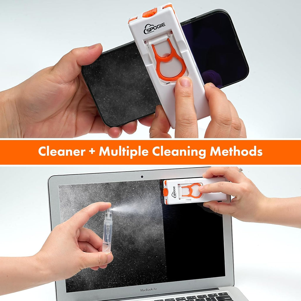 11-in-1 Keyboard Cleaning Kit, Laptop Cleaning Kit Keyboard Brush Cleaner Electronics Cleaner for Cell Phone/Earbuds/Camera Lens/Computer with Multifunctional Cleaning Tool (Orange)