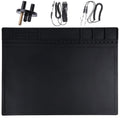Premium Heat Resistant 932°F Anti Static Mat, HPFIX ESD Mat with Grounding Wire, Grounding Plug, and ESD Wristband, Silicone Soldering Repair Mat for Computer, PC Building, Eelectronics