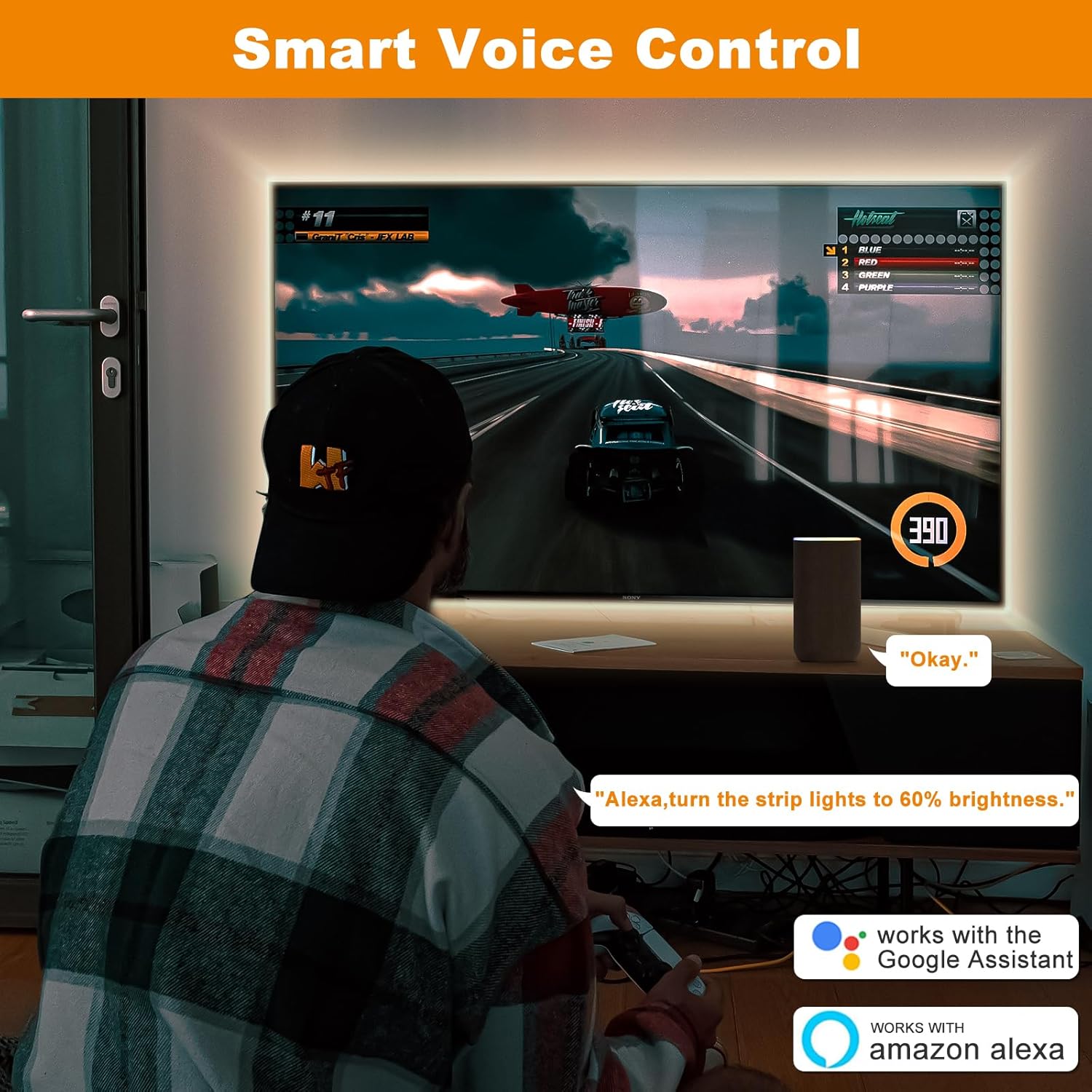 PAUTIX RF WiFi Smart Remote Dimmer for Single Color LED Strip Lights,Compatible with Alexa and Google,14-Key Wireless Remote,DC 12-24V Controller for 3528/2835/5050/COB LED Strip Light