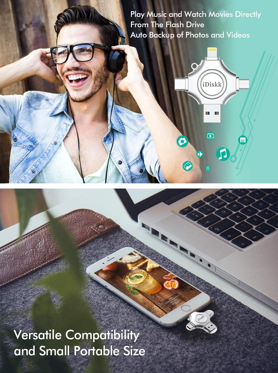 256GB App-le Certified iPhone 17 16 iDiskk FLASHDRIVE 256GB USB C Thumb Drive Photo Stick for iPhone iPad Android Samsung Flash Drive for iPhone Photos 15/14/13/12/12 pro/12 mini Storage