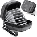 K&F Concept 10 in 1 Lens Filter Case, Hard Shell Camera Filter Pouch Up to 95mm with Hand Strap, Waterproof Camera Lens Filter Storage Wallet for ND UV CPL Filter Pouch