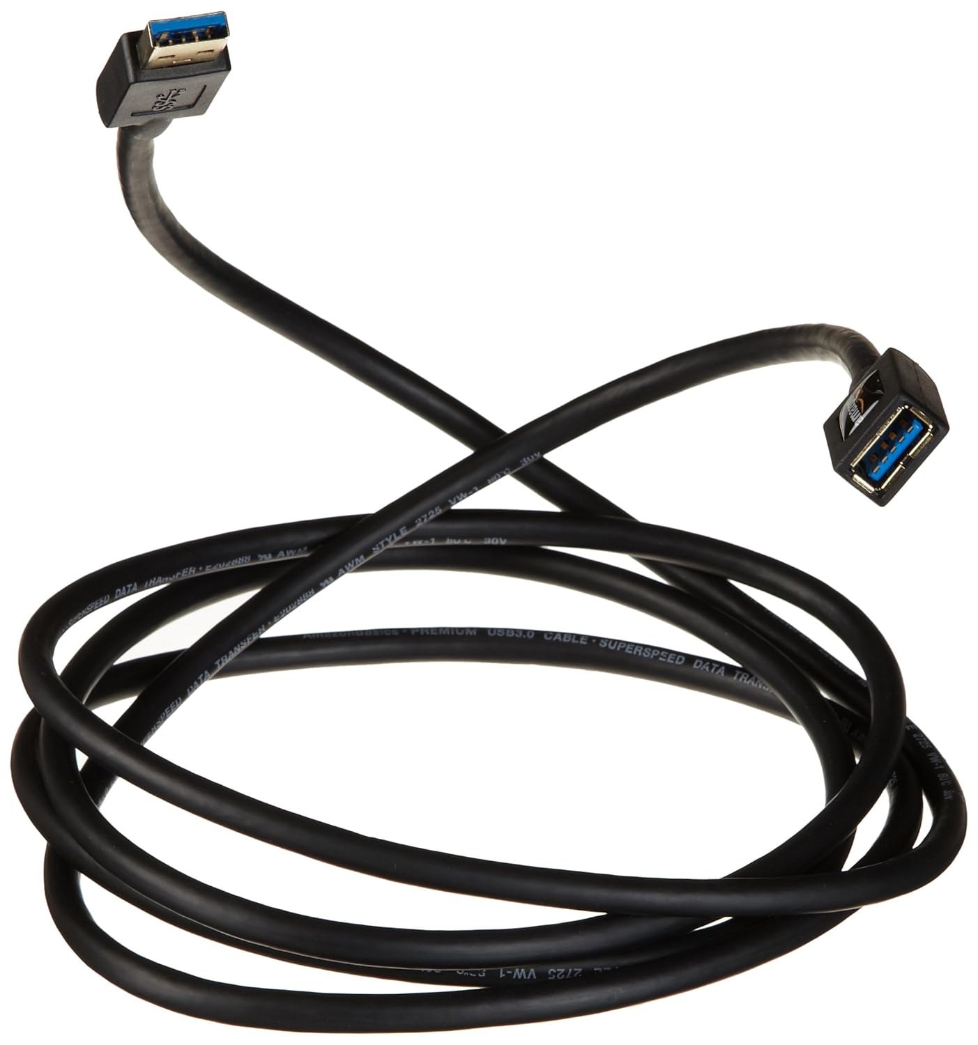 Amazon Basics USB-A 3.0 Extension Cable, 4.8Gbps High-Speed, Male to Female Gold-Plated Connectors, 6.5 Foot, Black