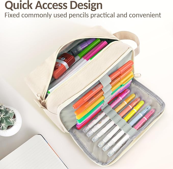Sooez Original High Capacity Pencil Case, Big Pencil Bag Pouch Box Organizer - Image 2