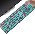 Keyboard Cover Skin for Dell KM636 KB216 KB216t KB216d KB216p Wired & Wireless Keyboard, Dell Optiplex 5250 3050 3240 5460 7450 7050, Dell Inspiron Desktop 24" 27" 5400 5490 7700 7790 3475 3670 3477