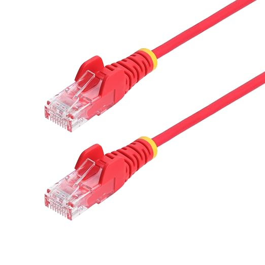 StarTech.com 7ft Red Slim CAT6 Ethernet Cable, Snagless RJ45, 28AWG Pure Bare by StarTech